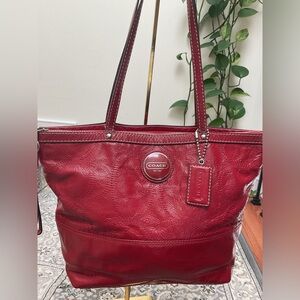 Coach Patent Leather Tote Bag